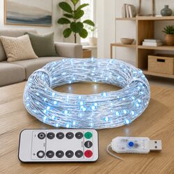 150 Cold White LED String Lights—Short and Sweet