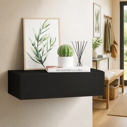 Black Wall-mounted Drawer Shelf 40x23.5x10cm
