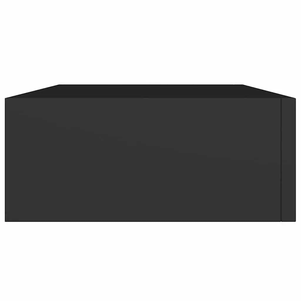 Wall-mounted Drawer Shelf Black 40x23.5x10cm Floating Storage Organizer