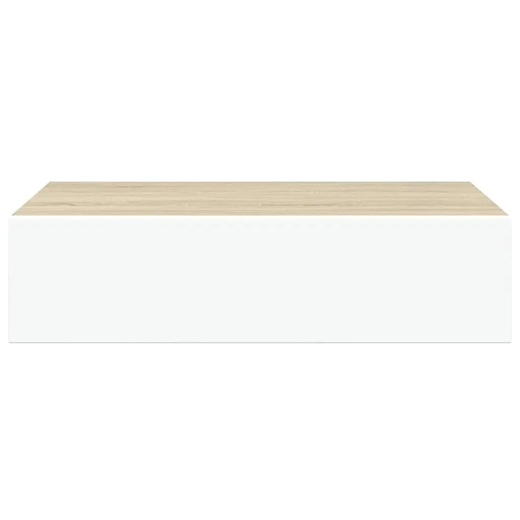 Wall-mounted Drawer Shelf Brown MDF Floating Storage 40 x 23.5 x 10 cm