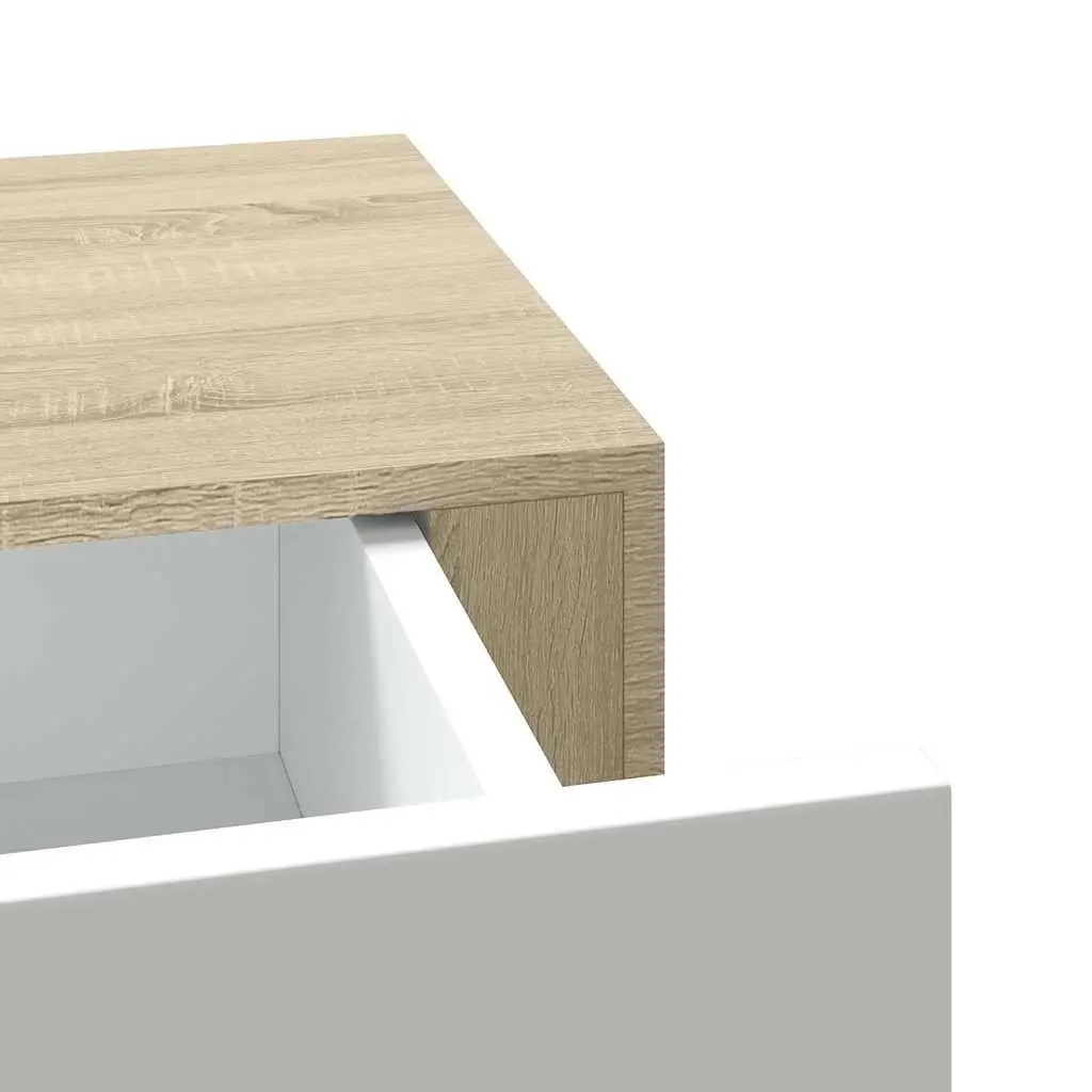 Wall-mounted Drawer Shelf Brown MDF Floating Storage 40 x 23.5 x 10 cm