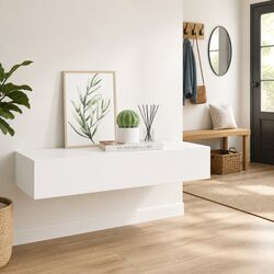Wall-mounted Drawer Shelf 60x23.5x10cm White