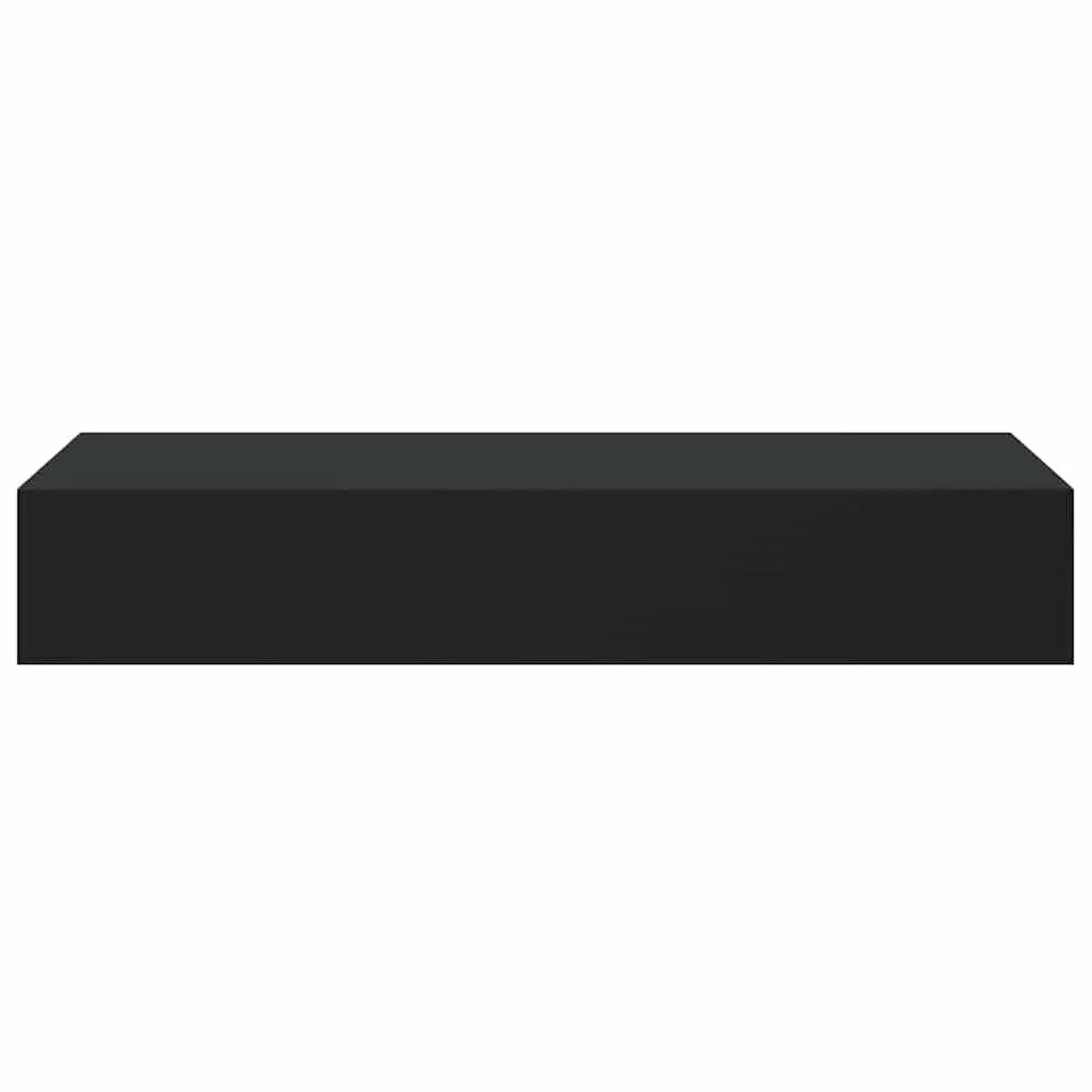 Wall-mounted Drawer Shelf Black 60x23.5x10cm Floating Storage MDF Organiser