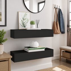 Compact Black Drawer Shelves: Stylish and Functional