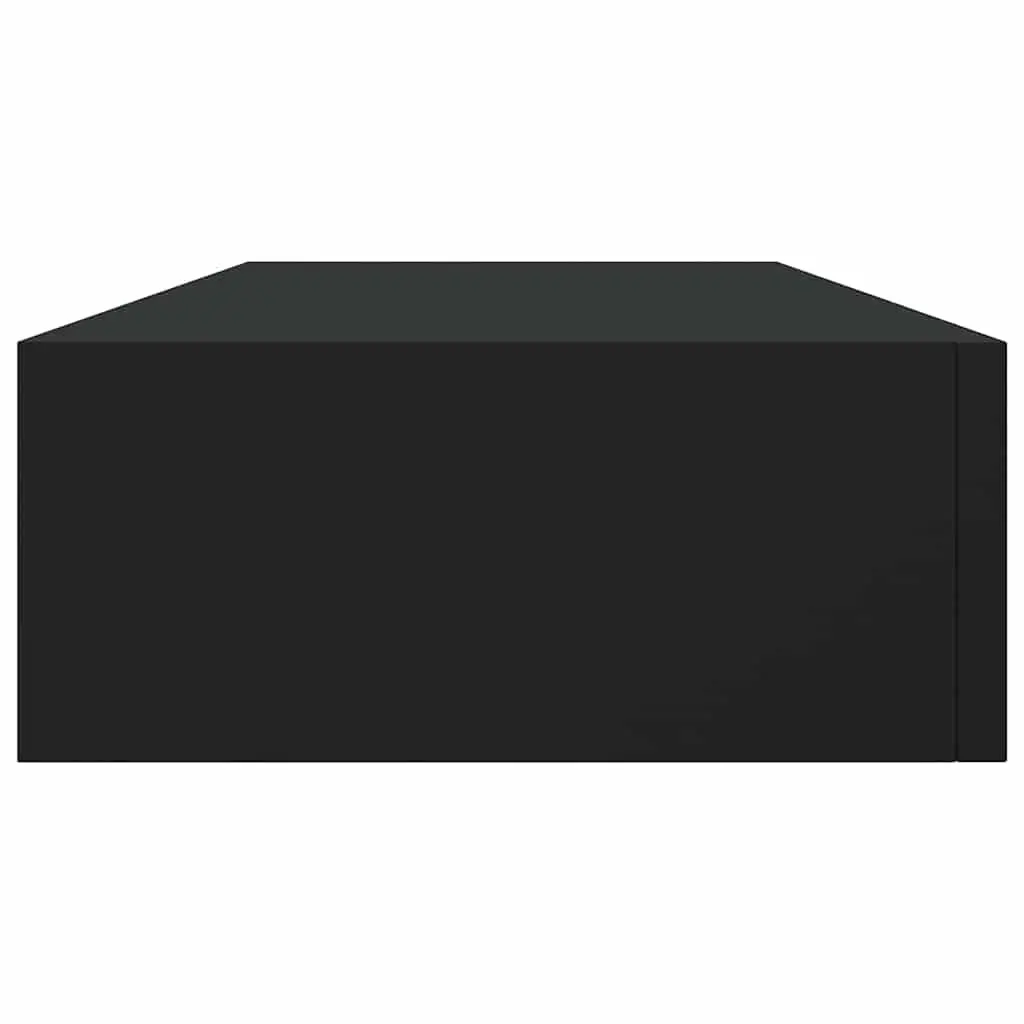 Wall-mounted Drawer Shelves Black 60 x 23.5 x 10 cm Floating Storage Organizer