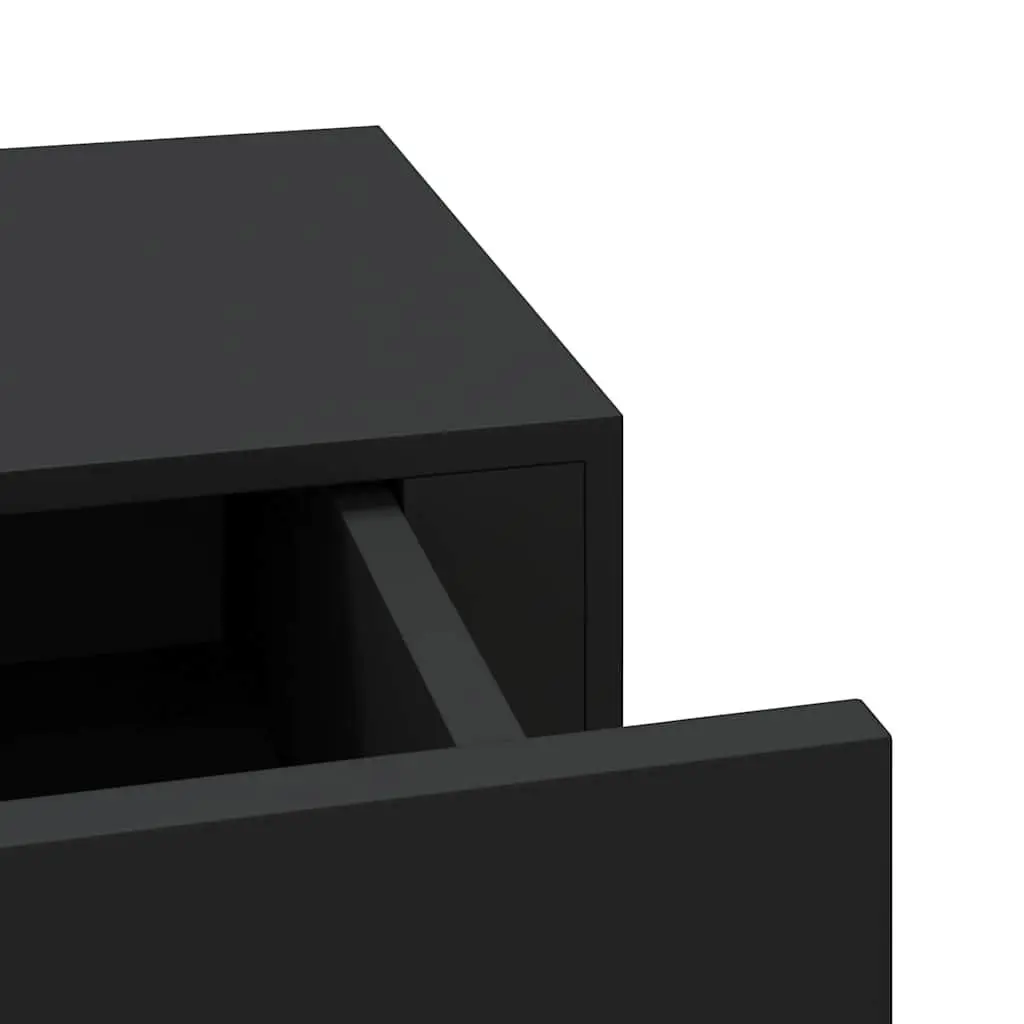 Wall-mounted Drawer Shelves Black 60 x 23.5 x 10 cm Floating Storage Organizer