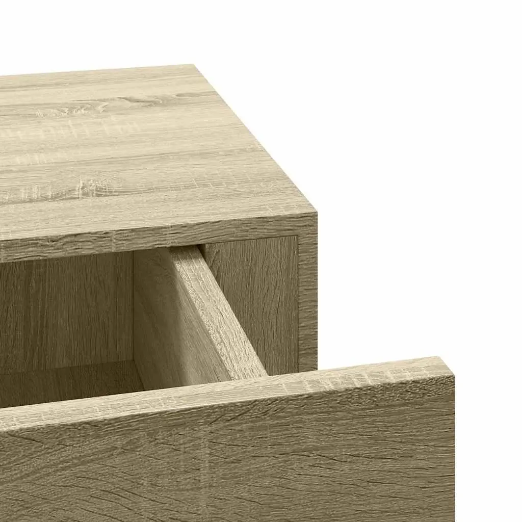 Wall-mounted Drawer Shelf Oak Brown Floating Storage 60x23.5x10cm