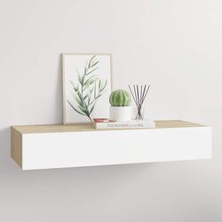 Compact Floating Shelf with Drawer for Small Items