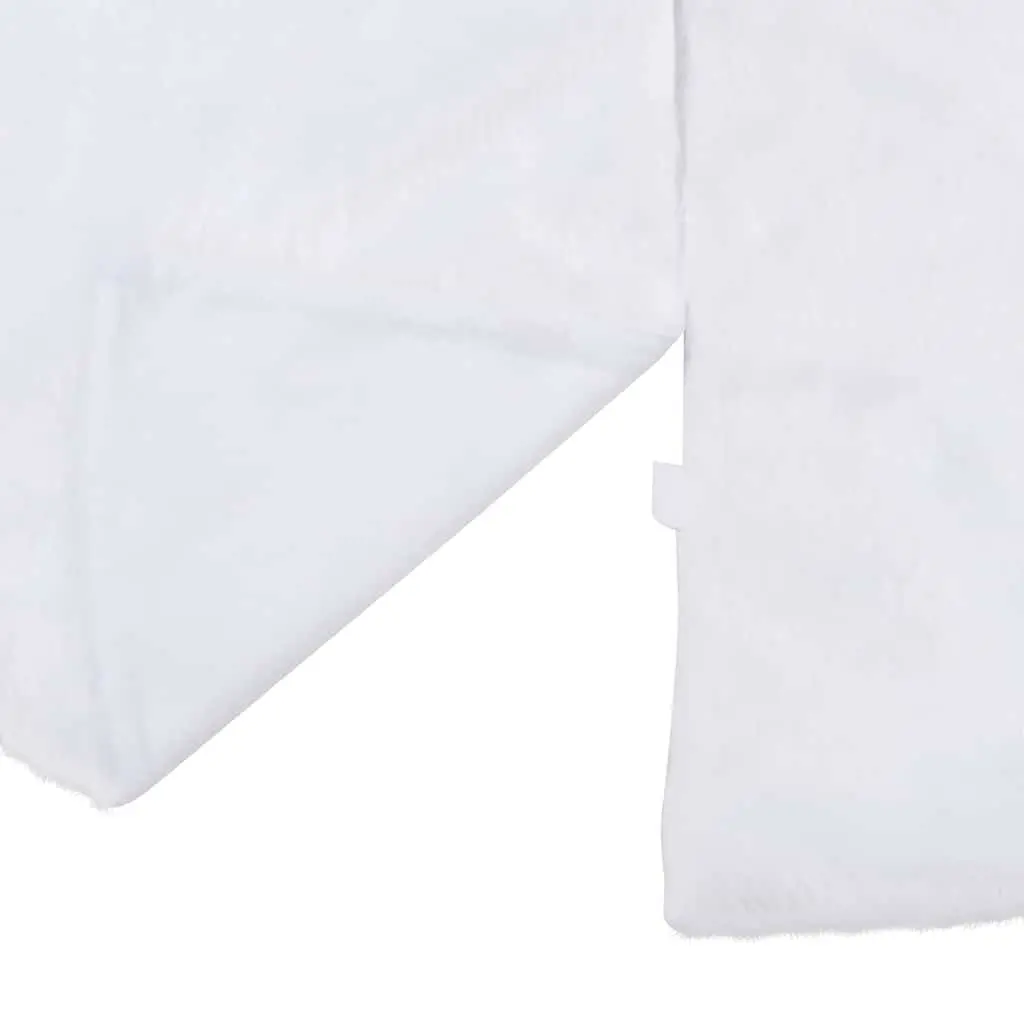 Christmas Tree Skirt White 90 cm Faux Fur Front Surface Non-Woven Fabric Backing