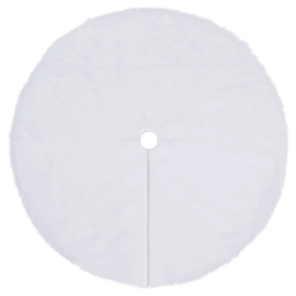 Christmas Tree Skirt White 150cm Faux Fur Base Cover