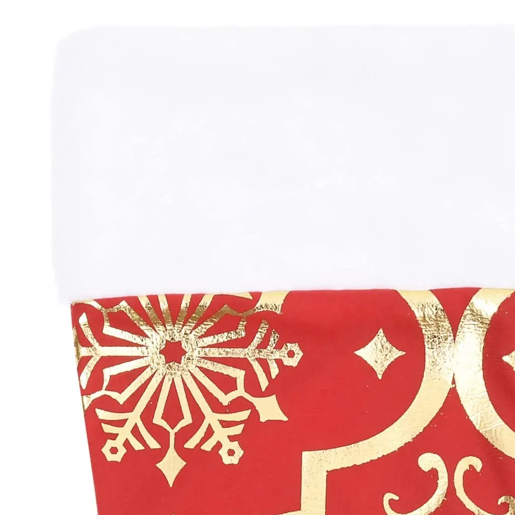 Christmas Tree Skirt Red 122cm Fabric with Matching Sock Luxury Holiday Decor