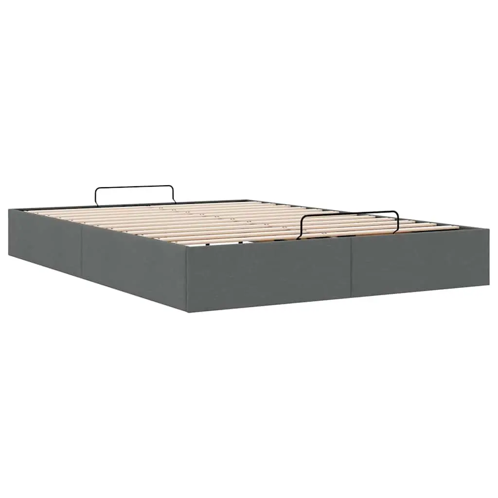 Ottoman Storage Bed Frame Grey Double Lift Mechanism