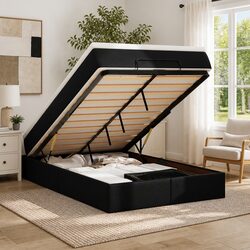 Concise Super Single Ottoman Bed for Comfort and Storage