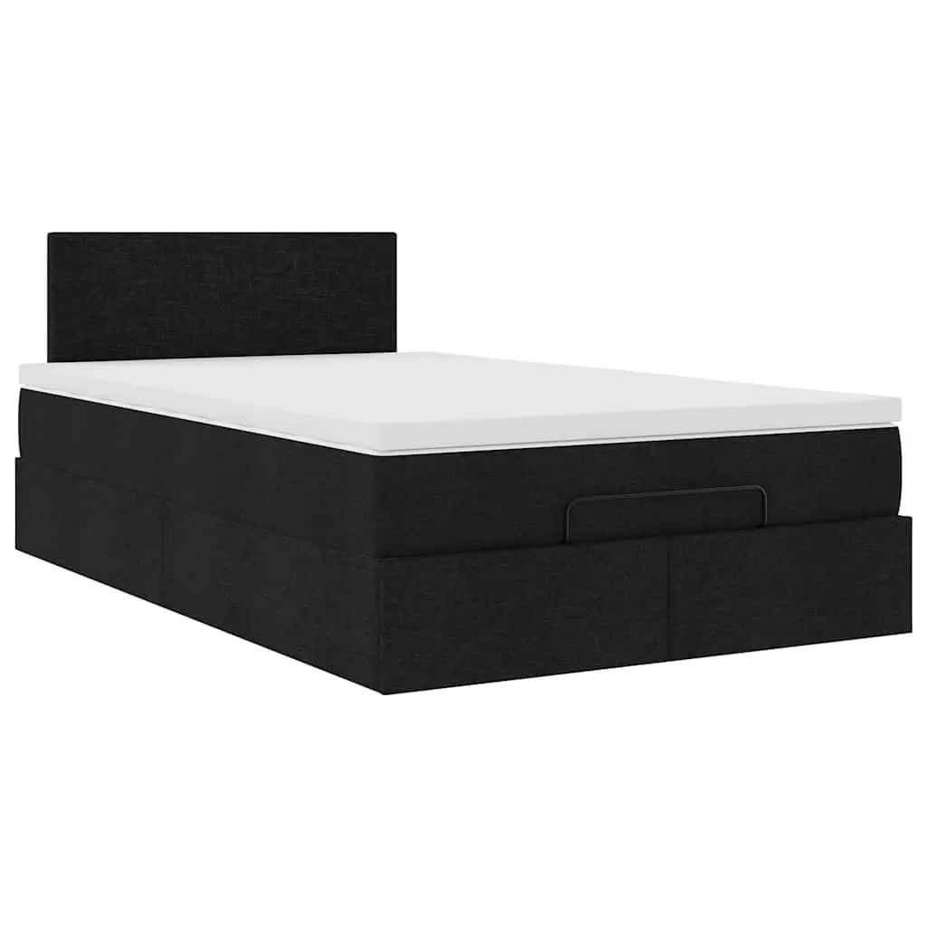 Ottoman Bed Black King Single Pocket Spring Mattress with Hydraulic Lift Storage