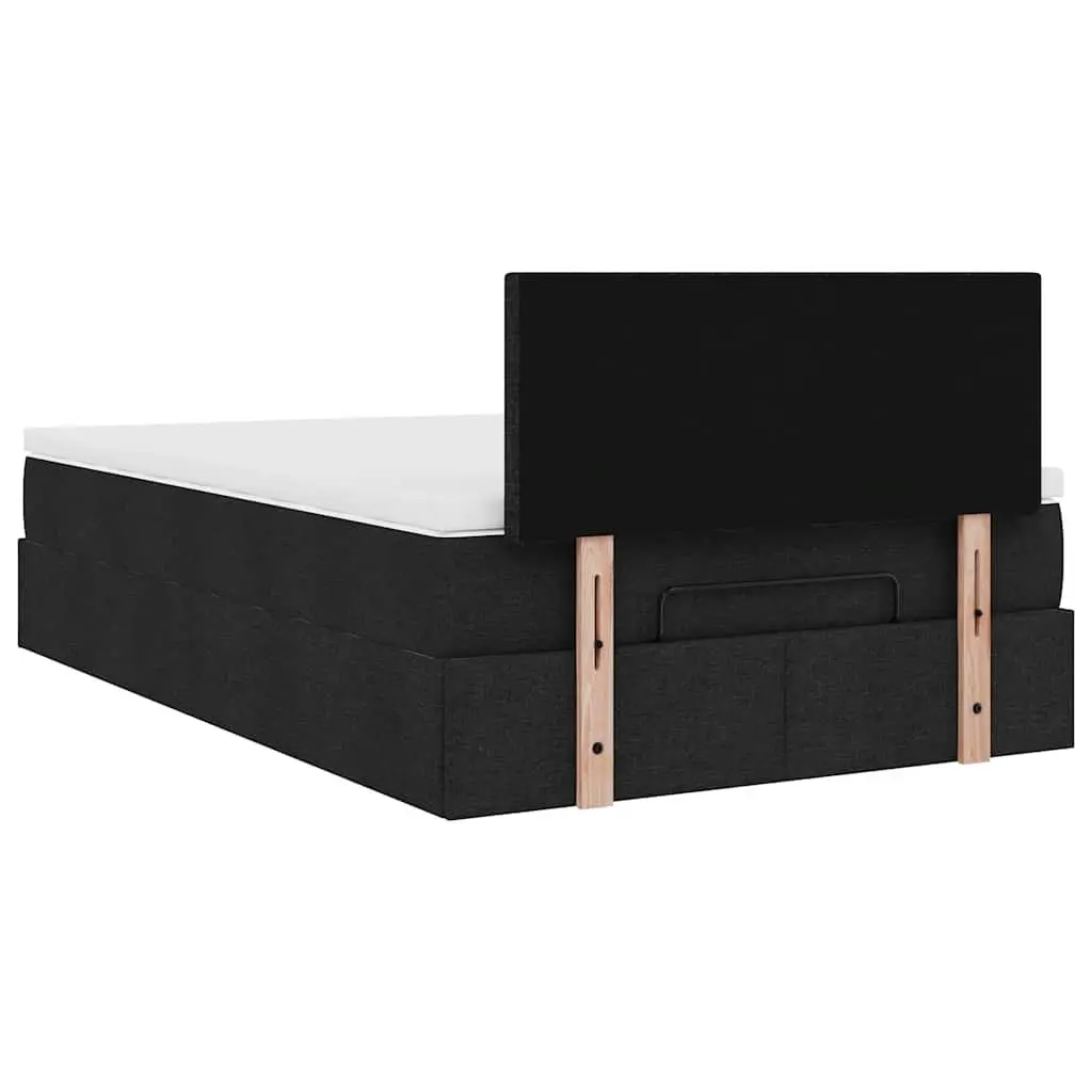 Ottoman Bed Black King Single Pocket Spring Mattress with Hydraulic Lift Storage