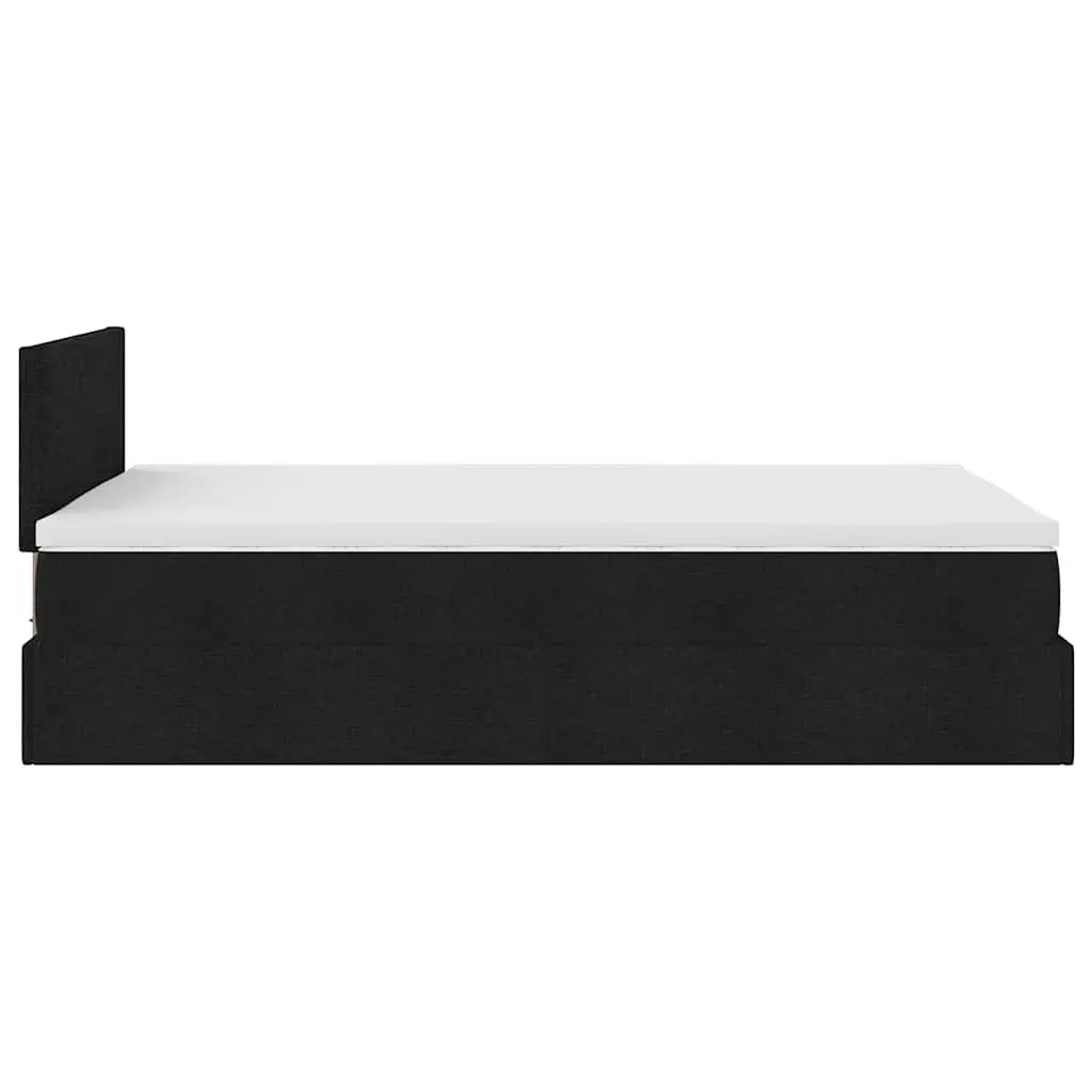 Ottoman Bed Black King Single Pocket Spring Mattress with Hydraulic Lift Storage