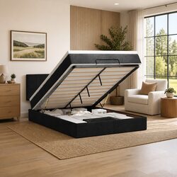 Concise Ottoman Bed with Pocket Spring Mattress