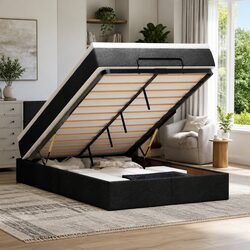 Compact King Single Ottoman Bed with Pocket Spring Mattress