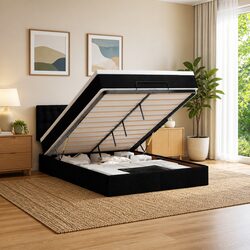 Concise Double Ottoman Bed with Pocket Spring Mattress
