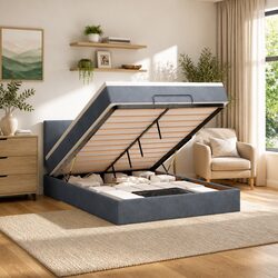 Concise Features of the Double Grey Ottoman Bed