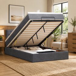 Compact King Single Ottoman Bed with Pocket Spring Mattress