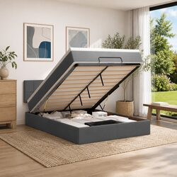 Queen Ottoman Bed with Storage and Comfort