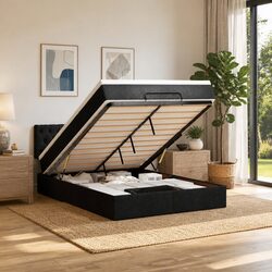 Double Ottoman Bed with LED Lights