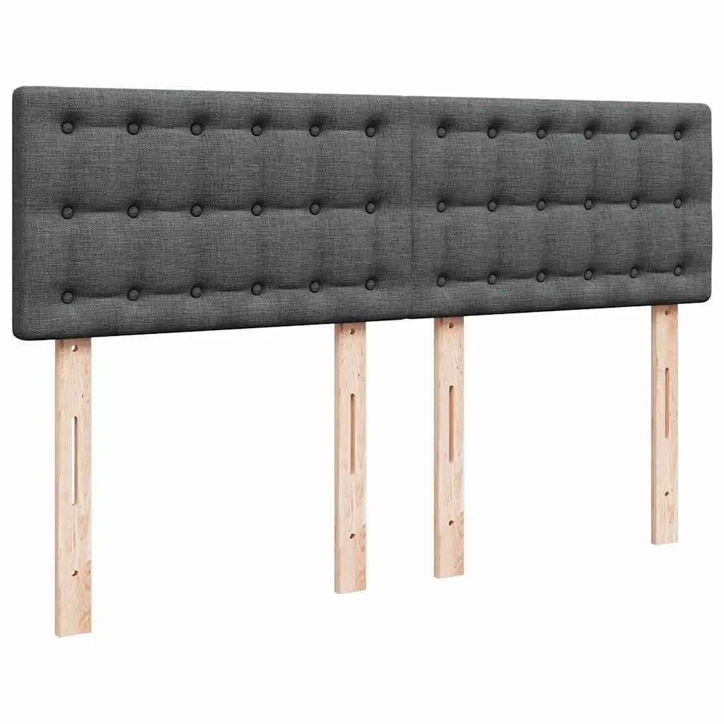 Ottoman Bed Grey Queen Size with Pocket Spring Mattress and LED Lights