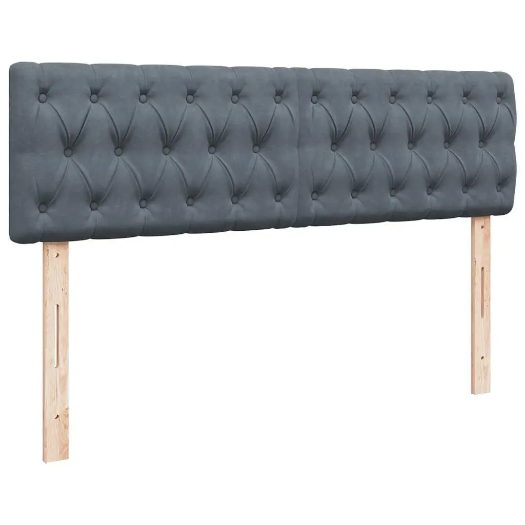 Ottoman Bed Grey Queen Pocket Spring Mattress LED Lights Storage Velvet