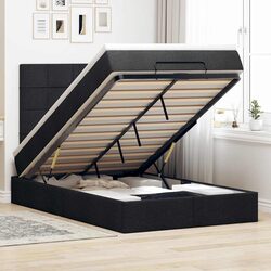 Black Ottoman Bed with Easy Storage Access