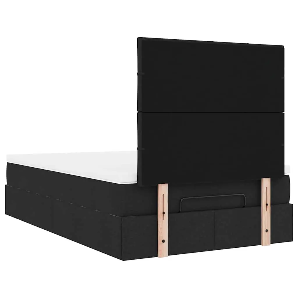 Ottoman Bed Black King Single Pocket Spring Mattress with Hydraulic Lift Storage