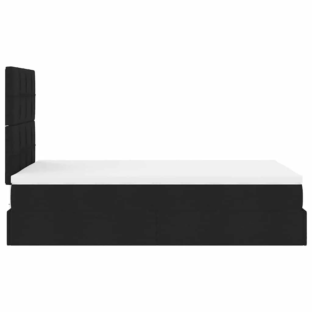 Ottoman Bed Black King Single Pocket Spring Mattress with Hydraulic Lift Storage