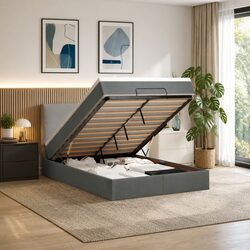 Queen Ottoman Bed with Storage & Pocket Spring for Your Comfort