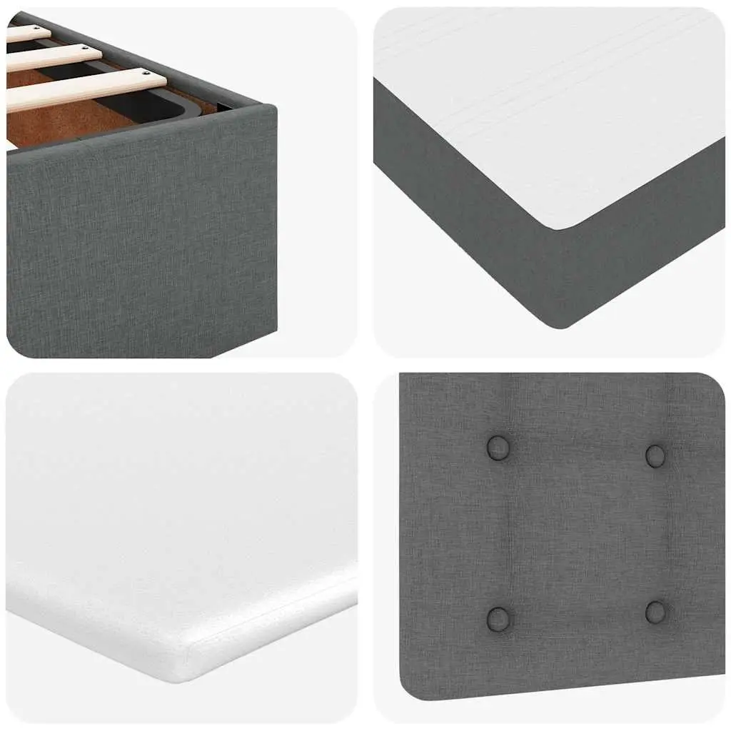 Ottoman Bed Grey Queen Size with Pocket Spring Mattress Hydraulic Lift Storage Frame