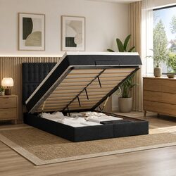 Compact Queen Ottoman Bed with Pocket Spring Mattress