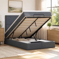 Compact King Single Ottoman Bed with Storage Access