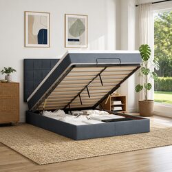 Concise Ottoman Storage Bed with Mattress and Storage