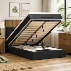Compact King Single Ottoman Bed with Mattress & Storage