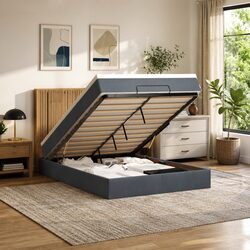 Compact Ottoman Bed Queen with Storage and Pocket Springs