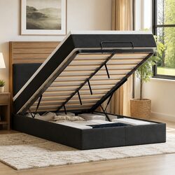 Ottoman Bed with Pocket Spring and LED Lights