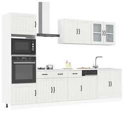 Sleek 7 Piece Kitchen Cabinet Set in High Gloss White