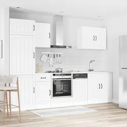 Concise 7 Piece Kitchen Cabinet Set for Storage Needs