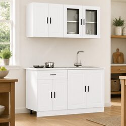 4-Piece Kitchen Cabinet Set: Simple and Efficient