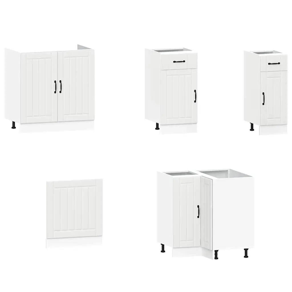 11 Piece Storage Cabinet Set Engineered Wood White Organised Kitchen Furniture
