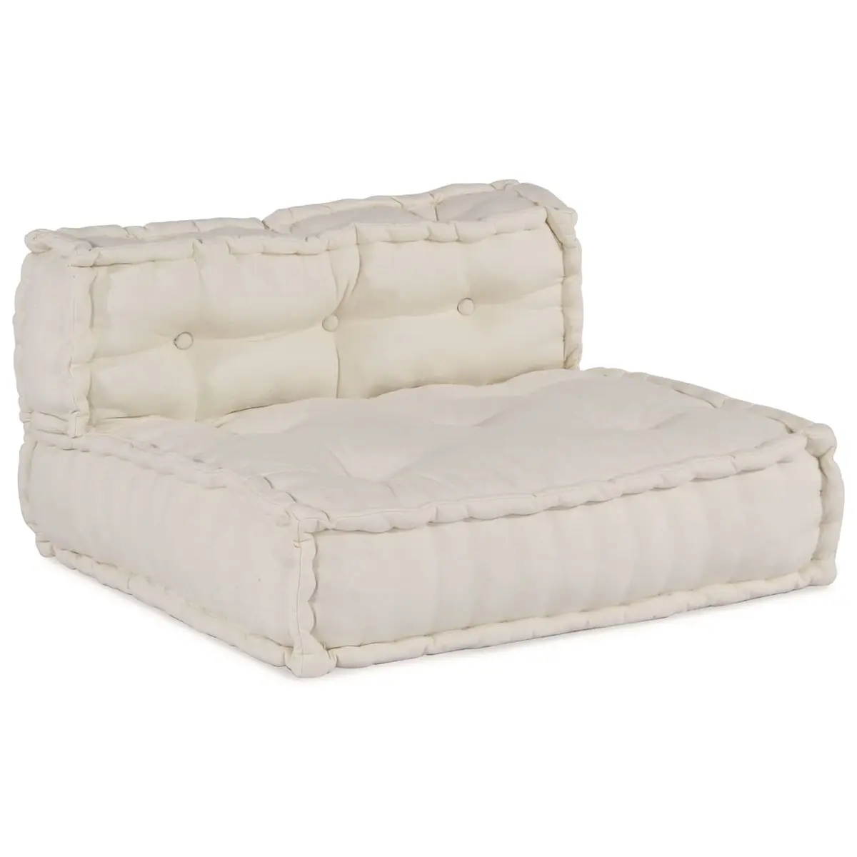 Modular Sofa Unit Cream 210 x 70 x 56 cm Fabric Indoor Outdoor Lounge Seating