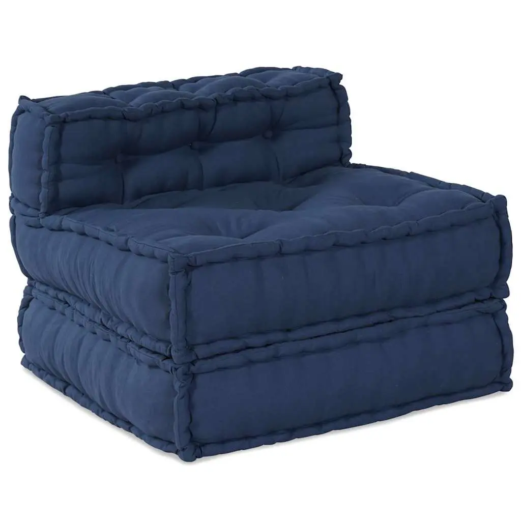 Modular Sofa Unit Indigo Fabric Single Seat Module Indoor Outdoor Lounge