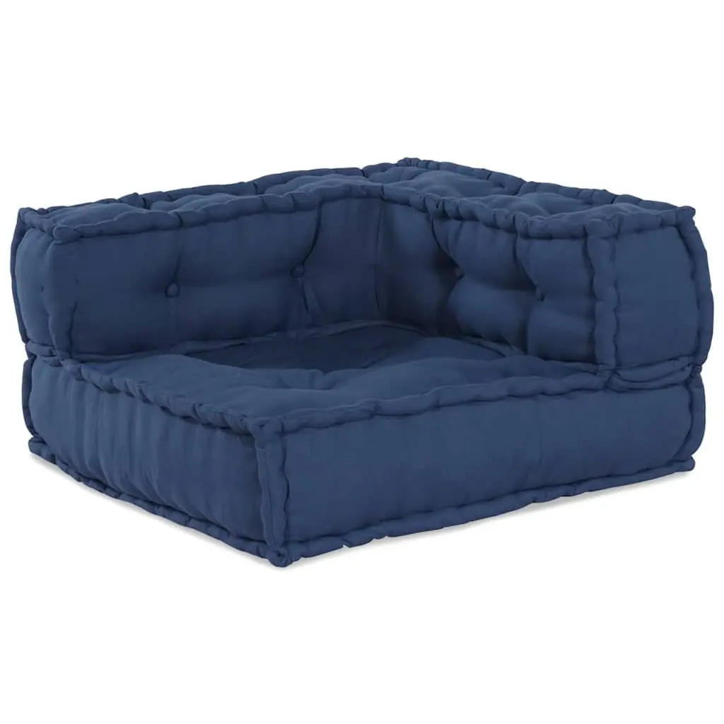 Modular Sofa Unit Indigo Blue 210 x 140 x 56 cm Fabric Indoor Outdoor Lounge