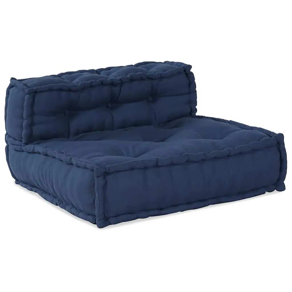 Modular Sofa Unit Indigo Blue 210 x 140 x 56 cm Fabric Indoor Outdoor Lounge