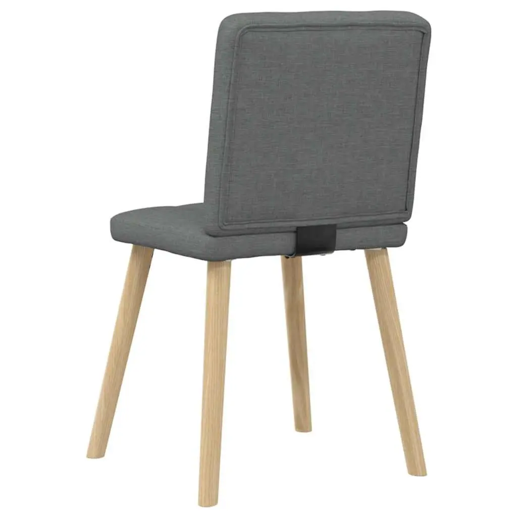 Dining Chairs 4 pcs Grey Fabric Kitchen Room Seating Elegant Design Comfort