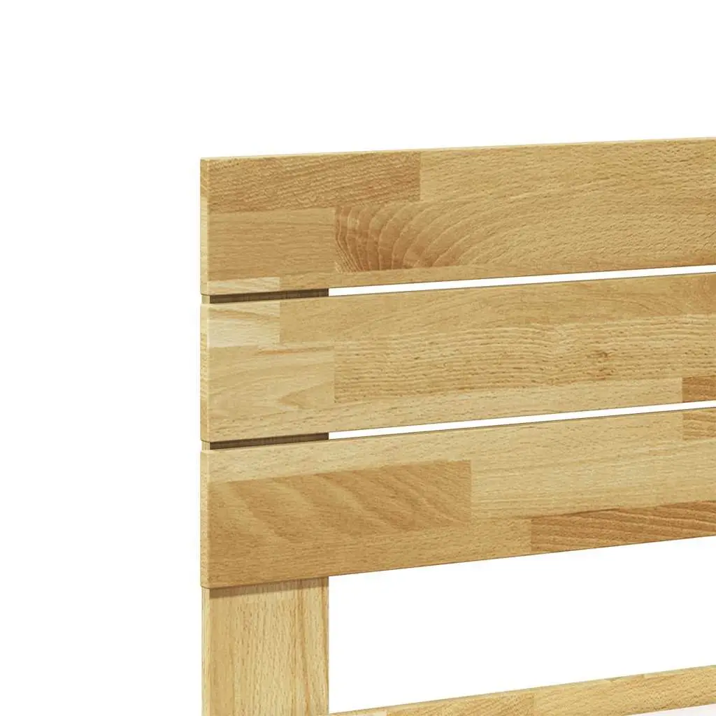 Solid Wood Bed Frame Brown 180x200 cm Low Platform with Headboard